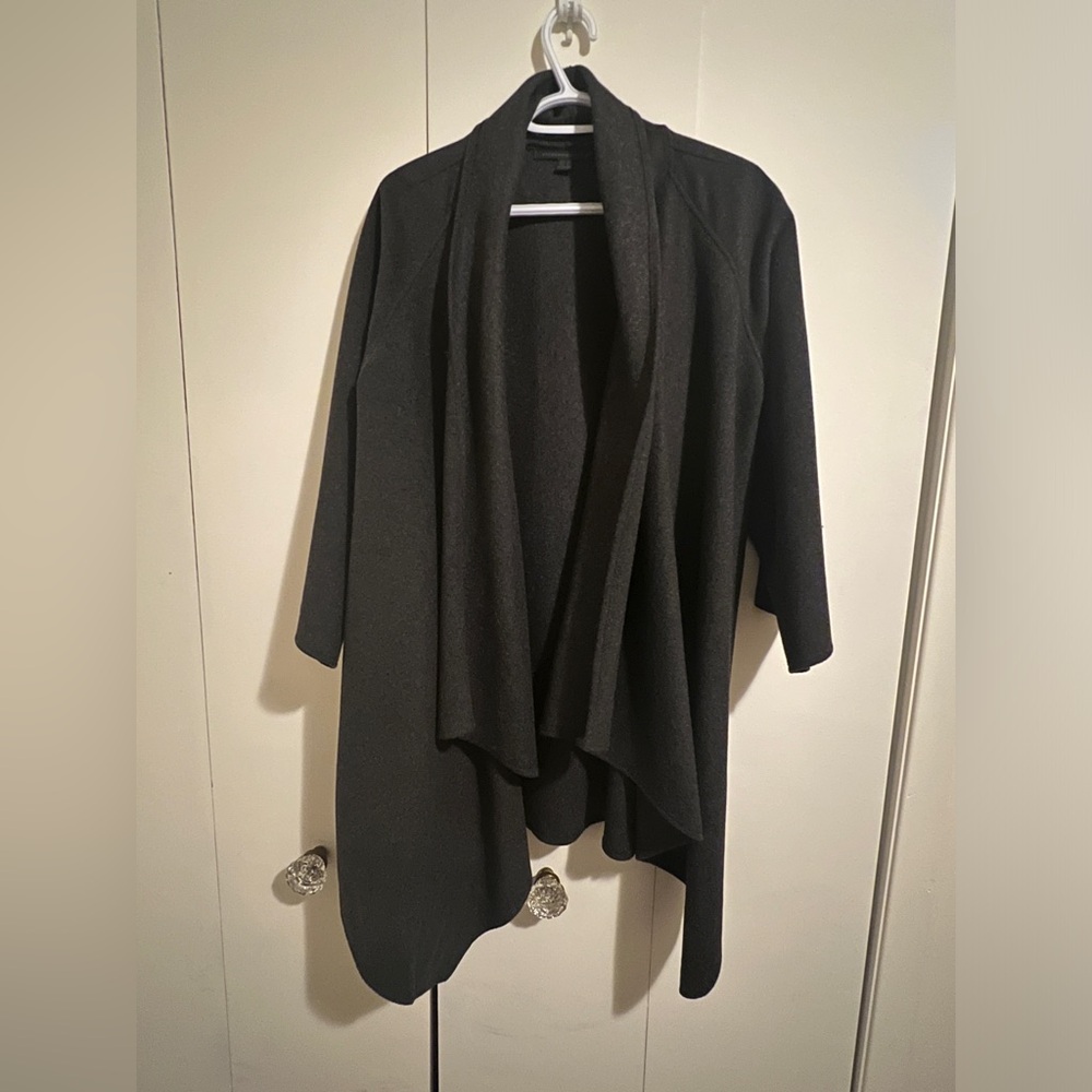 Katherine Barclay Grey Wool Blend Open Jacket XL